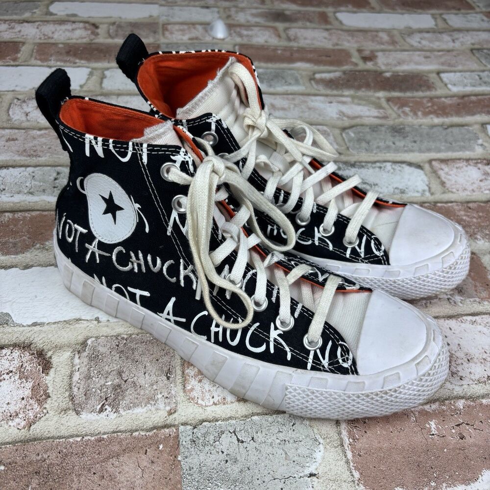 Converse Men's UNT1TL3D High Top Not A Chuck Black White Size 7.5 Sneakers